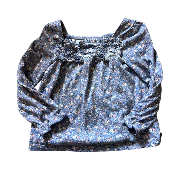 Oshkosh B’Gosh Floral Ruffle Long Sleeve Shirt | 2T - Picture 1 of 4